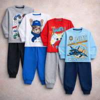  Kit 4 Peças Infantil Manga Longa e Calça Moletom Conforto Menino até 8 anos