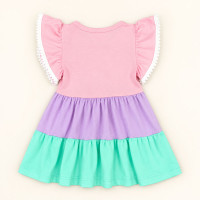 Vestido Três Marias Rosa em Malha Fresquinha Para Bebês até 12 meses