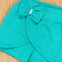 CONJUNTO PARA BEBÊ BODY E SHORTS COTTON CORAÇÃO BRANCO