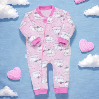 Macacão de Bebê Fleece Elefantinho Aconchego e Estilo Rosa