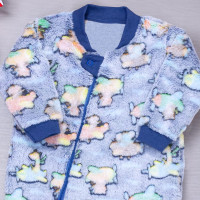 Macacão para Bebê em Pelúcia Fleece - Decole com Avião Azul