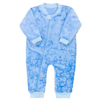 Macacão para Bebê em Pelúcia Fleece Tom Azul - Urso Prateado