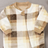 Macacão Fleece Bege Suave para Bebê – Conforto com Estilo