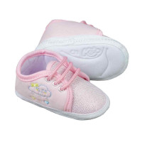 SAPATINHO DE BEBÊ PARA MENINA ROSA COM CADARÇO DA KETO