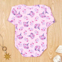 BODY PARA BEBÊ MANGA LONGA ESTAMPADINHO BALÕES ROSA CLARO