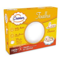 TOALHA LUXO KIT 3 PEÇAS 120CM X 70 CM BRANCO
