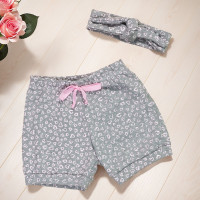 Kit Minimalista Shorts e Faixa Coração Mescla