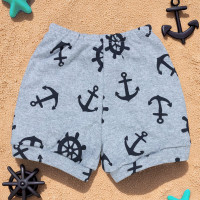 Shorts Estampa Minimalista Ancora Mescla Conforto para Bebê