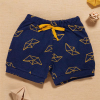 Shorts para Bebê Estilo Minimalista Barquinho Marinho