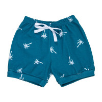 Shorts para Bebê Minimalista Coqueiro Verde Escuro Verão