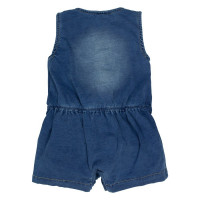 MACACÃO CURTO PARA BEBÊ COM LACINHO JEANS