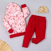 CONJUNTO INFANTIL 1 AO 3 SOFT ESTAMPADINHO CAT ROSA CLARO