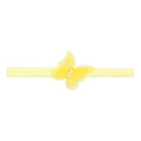 FAIXA DE CABELO PARA BEBÊ MENINA BORBOLETA AMARELO