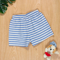 SHORTS INFANTIL 1 AO 3 SUSTENTÁVEL COM CORDÃO LISTRAS AZUL