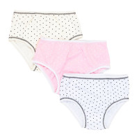 KIT CALCINHA 3 PEÇAS INFANTIL ALGODÃO POÁ ESTAMPAS SORTIDAS