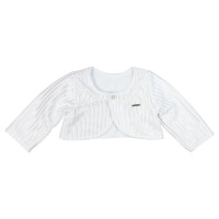 CONJUNTO BATIZADO 2 PÇS VESTIDO E BOLERO PARA BEBÊ BRANCO