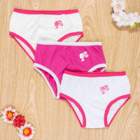 KIT CALCINHA 3 PEÇAS INFANTIL APLIQUE BONECA GIRL CORES SORTIDAS