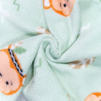 CONJUNTO LONGO INFANTIL 1 AO 3 FLEECE ESTAMPADINHO MACAQUINHO VERDE CLARO