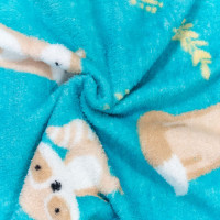 CONJUNTO LONGO INFANTIL 1 AO 3 FLEECE ESTAMPADINHO RAPOSA TURQUESA
