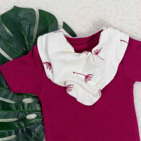 KIT 3 PEÇAS BODY SHORTS E BANDANA MINIMALISTA DENTE DE LEÃO CREME