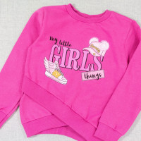 CONJUNTO INFANTIL 4 AO 8 MOLETOM BLUSA CURTA GIRLS PINK