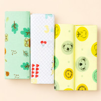 Kit 3 Cueiros Luxo Flanelados Bebê 100% Algodão Hipoalergênico 100x80cm Estampadinho Neutro