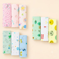 Kit 3 Cueiros Luxo Flanelados Bebê 100% Algodão Hipoalergênico 100x80cm Estampadinho Neutro