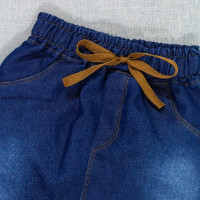 Calça para Bebê Jeans Escuro Jogger Com Cordão Marrom