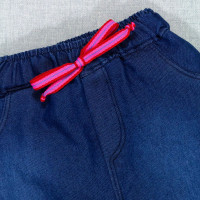 CALÇA PARA BEBÊ JEANS JOGGER COM CORDÃO PINK