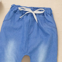 Calça Infantil Estilo Jogger Cordão Traçado Marinho Menino