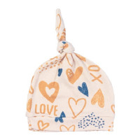 CONJUNTO LONGO COM TOUCA TECIDO ECOLÓGICO PARA BEBÊ BORDADO LOVE