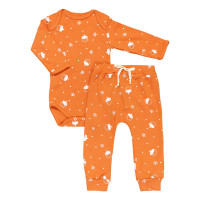 CONJUNTO PARA BEBÊ BODY LONGO E CALÇA MINIMALISTA NOZ COBRE