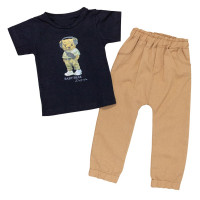 Conjunto Infantil Era Uma Vez Baby Bear para Menino Preto