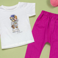 Conjunto Infantil para Menina Estilo Baby Bear OffWhite
