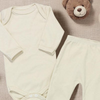 Conjunto para Bebê em Suedine Basic Bege - Conforto Real