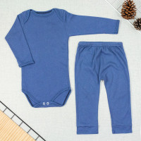 CONJUNTO INFANTIL BODY E CALÇA BÁSICO ATÉ 24 MESES AZUL