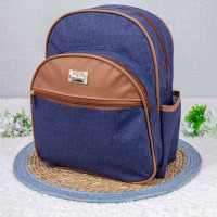 MOCHILA DE MATERNIDADE CASUAL LUXO COM BOLSO MARINHO
