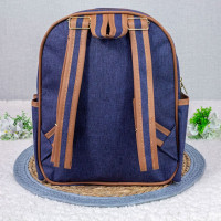 MOCHILA DE MATERNIDADE CASUAL LUXO COM BOLSO MARINHO