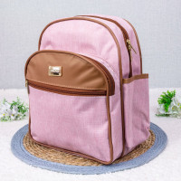 MOCHILA DE MATERNIDADE CASUAL LUXO COM BOLSO ROSÊ