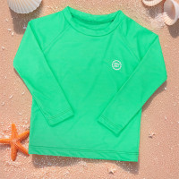 CAMISETA INFANTIL PROTEÇÃO UV50+ MANGA LONGA VERDE ÁGUA