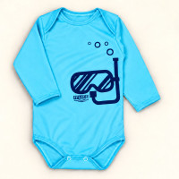 Conjunto Bebê Com Proteção Solar Body Uv50+ E Boné Azul Claro de 3 Meses a 1 Ano