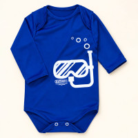 Conjunto Bebê Com Proteção Solar Body Uv50+ E Boné Azul Marinho de 3 Meses a 1 Ano
