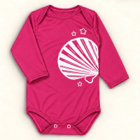 Conjunto Bebê Com Proteção Solar Body Uv50+ E Boné Pink Concha de 3 Meses a 1 Ano