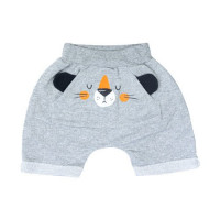 CONJUNTO CURTO CAMISETA E BERMUDA PARA BEBÊ ESTAMPADO ROAR BRANCO