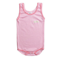 KIT BODY PARA BEBÊ MENINA LISO CANELADO REGATA 3 UNI.