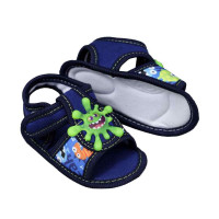 SANDÁLIA DE BEBÊ MENINO COM VELCRO MONSTRINHO MARINHO