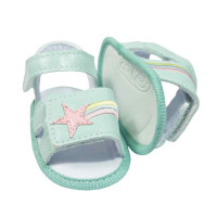 SANDÁLIA COM VELCRO DUPLO APLIQUE ESTRELA PARA BEBÊ VERDE CLARO