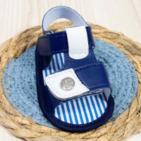 SANDÁLIA COM VELCRO DUPLO PARA BEBÊ MENINO MARINHO