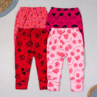 KIT 4 CALÇAS PARA BEBÊ PÉ REVERSÍVEL ESTAMPADINHAS