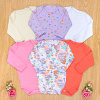 Roupa de Bebê Kit Body Menina c/ 6 Peças Algodão